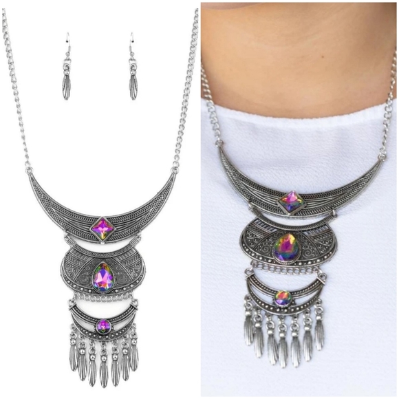LUNAR ENCHANTMENT MULTI-NECKLACE/EARRING SET
